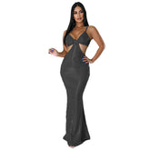 Robe queue de poisson à bretelles Robe à paillettes